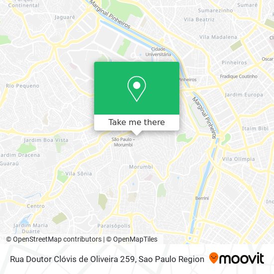 Rua Doutor Clóvis de Oliveira 259 map