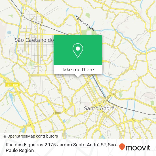 Mapa Rua das Figueiras  2075   Jardim   Santo André   SP