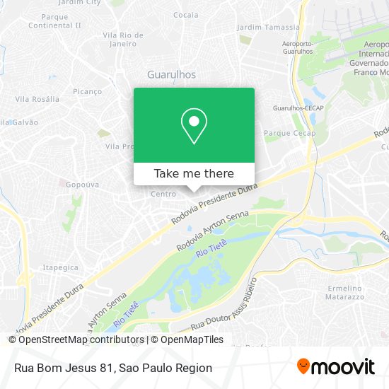 Mapa Rua Bom Jesus 81