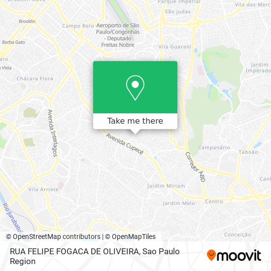 Mapa RUA FELIPE FOGACA DE OLIVEIRA