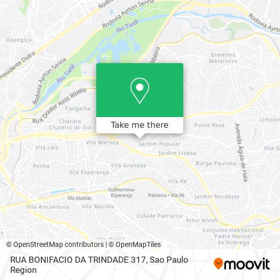 RUA BONIFACIO DA TRINDADE 317 map