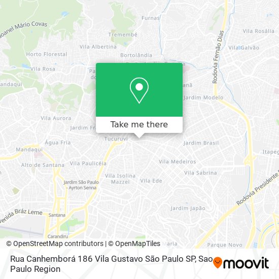 Mapa Rua Canhemborá  186   Vila Gustavo   São Paulo   SP