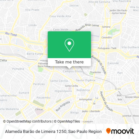 Alameda Barão de Limeira 1250 map