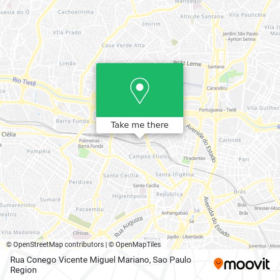 Rua Conego Vicente Miguel Mariano map