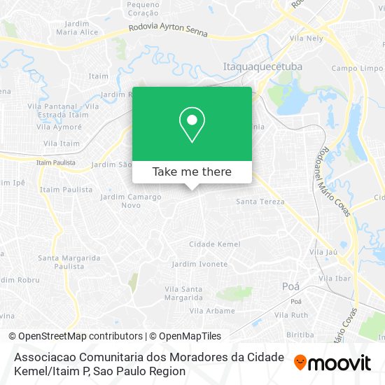 Mapa Associacao Comunitaria dos Moradores da Cidade Kemel / Itaim P