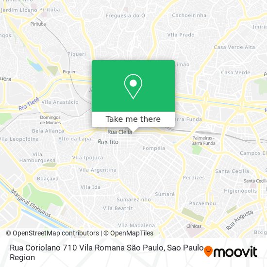 Rua Coriolano  710  Vila Romana  São Paulo map