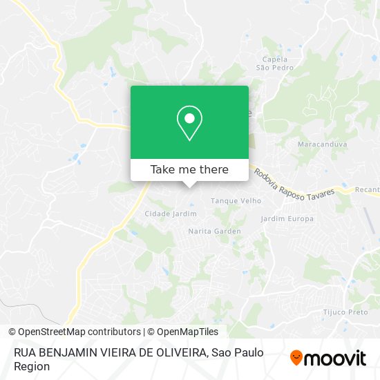 Mapa RUA BENJAMIN VIEIRA DE OLIVEIRA