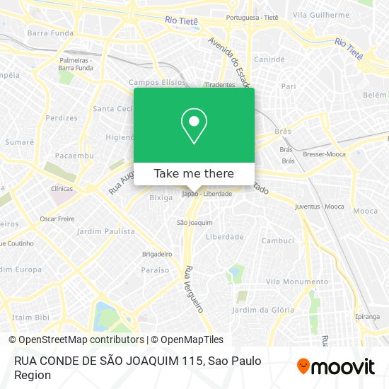 Mapa RUA CONDE DE SÃO JOAQUIM 115