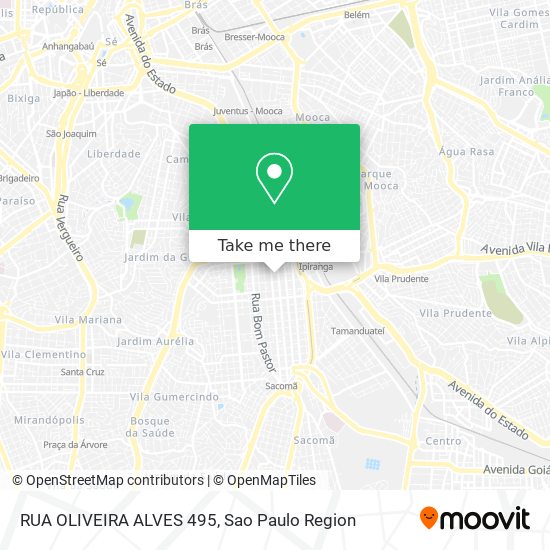 Mapa RUA OLIVEIRA ALVES  495