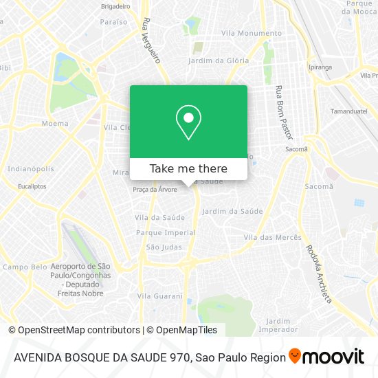 Mapa AVENIDA BOSQUE DA SAUDE 970