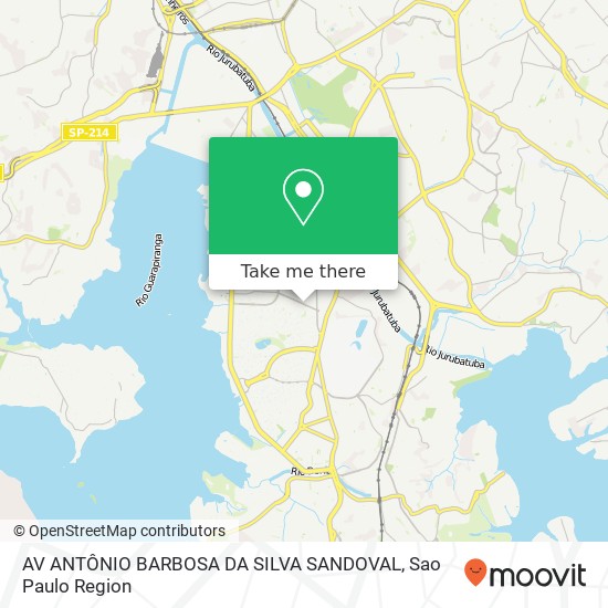 AV ANTÔNIO BARBOSA DA SILVA SANDOVAL map