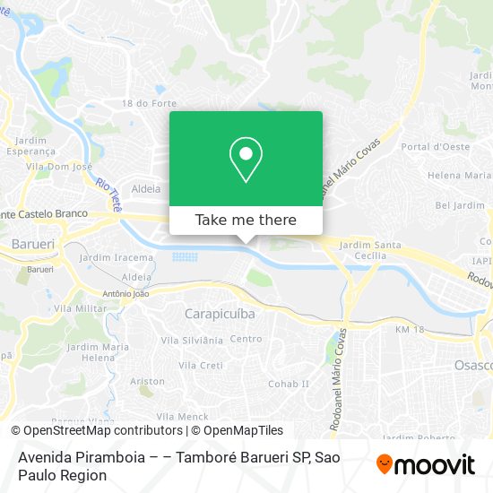 Avenida Piramboia –  – Tamboré Barueri SP map