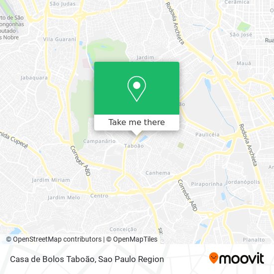 Casa de Bolos Taboão map