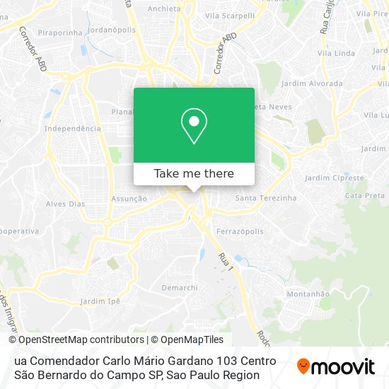 ua Comendador Carlo Mário Gardano  103   Centro   São Bernardo do Campo   SP map
