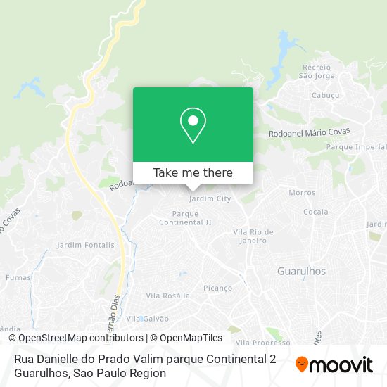 Rua Danielle do Prado Valim   parque Continental 2 Guarulhos map