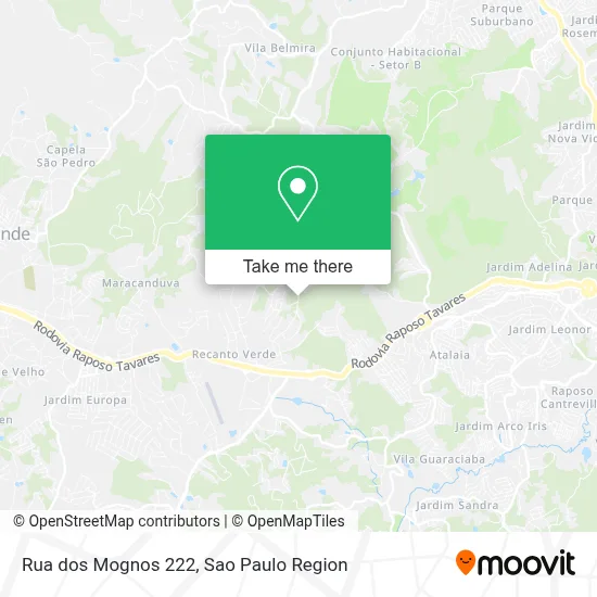 Rua dos Mognos 222 map