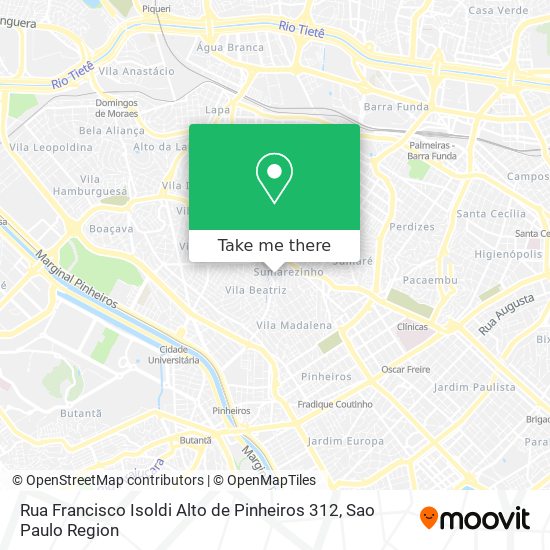 Rua Francisco Isoldi   Alto de Pinheiros 312 map