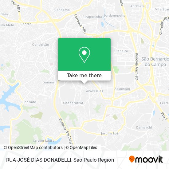 RUA JOSÉ DIAS DONADELLI map