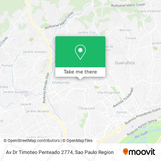 Mapa Av Dr Timoteo Penteado 2774