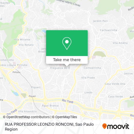 RUA PROFESSOR LEONZIO RONCONI map