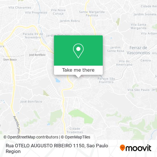 Rua OTELO AUGUSTO RIBEIRO 1150 map