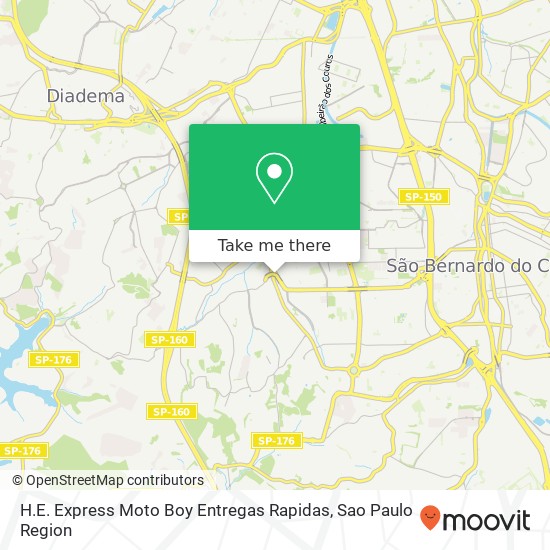 Mapa H.E. Express Moto Boy Entregas Rapidas