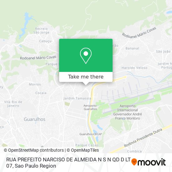 RUA  PREFEITO  NARCISO  DE  ALMEIDA  N  S N QD  D LT 07 map