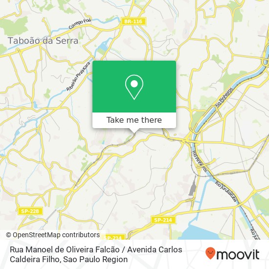 Mapa Rua Manoel de Oliveira Falcão / Avenida Carlos Caldeira Filho