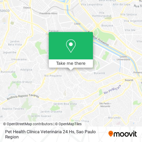 Mapa Pet Health Clínica Veterinária 24 Hs