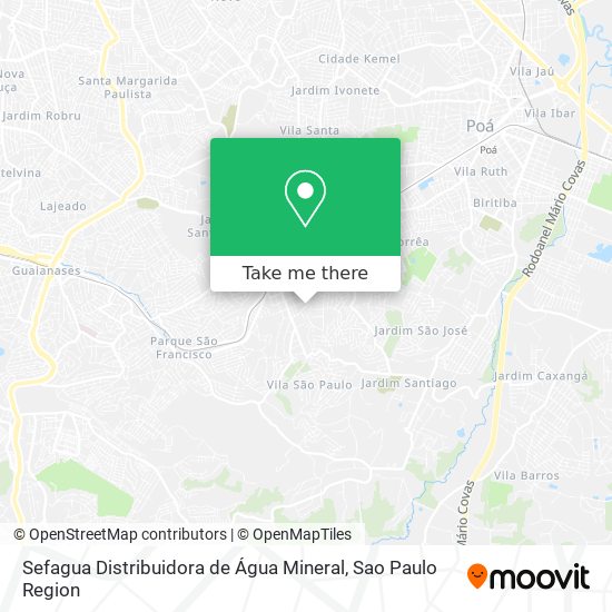 Sefagua Distribuidora de Água Mineral map