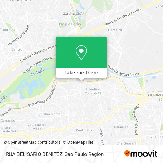 RUA BELISARIO BENITEZ map