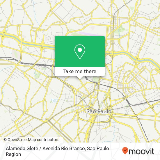 Mapa Alameda Glete / Avenida Rio Branco