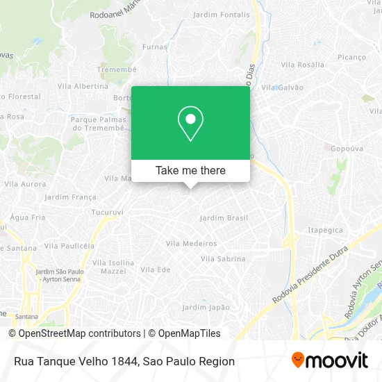 Rua Tanque Velho 1844 map