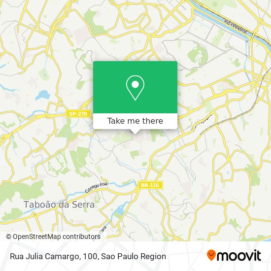 Mapa Rua Julia Camargo, 100