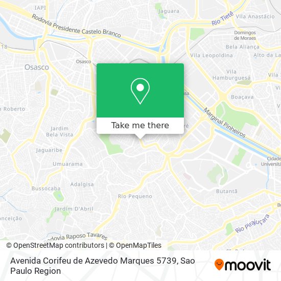 Mapa Avenida Corifeu de Azevedo Marques 5739