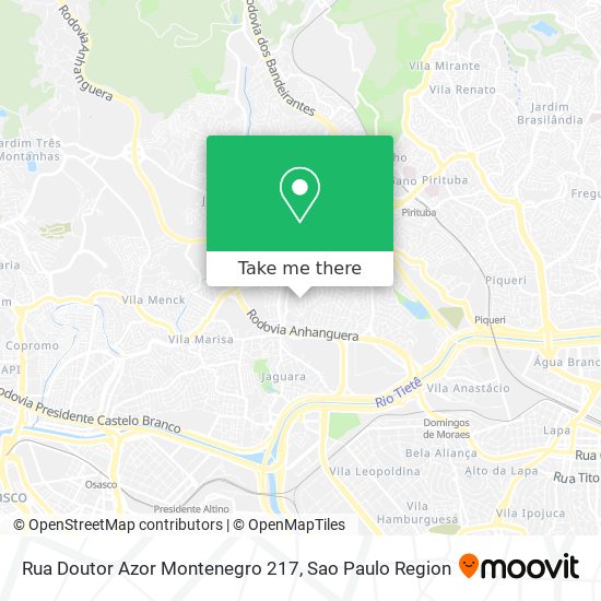 Rua Doutor Azor Montenegro 217 map