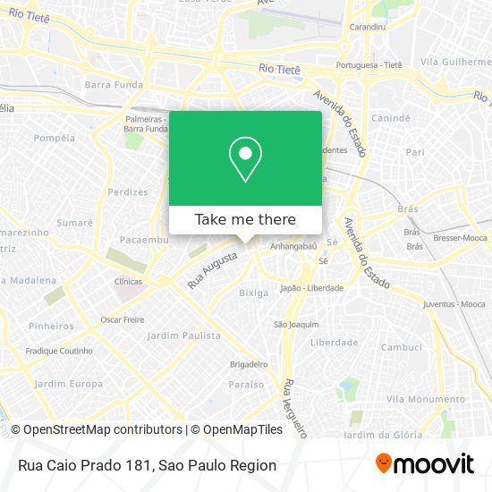 Mapa Rua Caio Prado 181