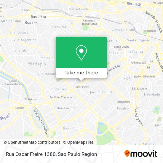Mapa Rua Oscar Freire 1380