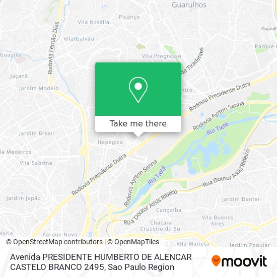 Mapa Avenida PRESIDENTE HUMBERTO DE ALENCAR CASTELO BRANCO 2495