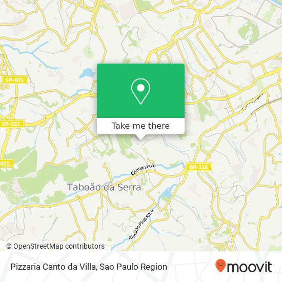 Mapa Pizzaria Canto da Villa