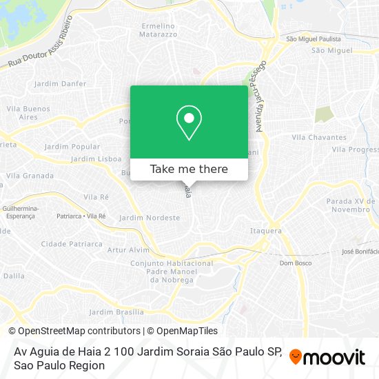 Mapa Av  Aguia de Haia  2 100   Jardim Soraia   São Paulo   SP