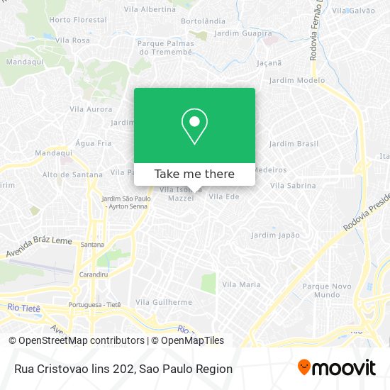 Mapa Rua Cristovao lins 202
