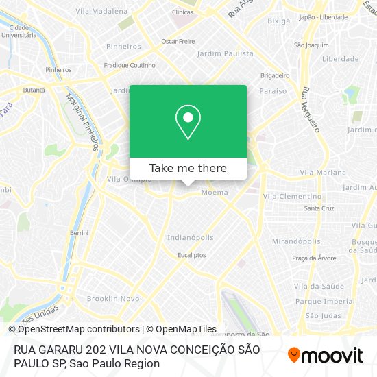 RUA GARARU  202  VILA NOVA CONCEIÇÃO  SÃO PAULO SP map