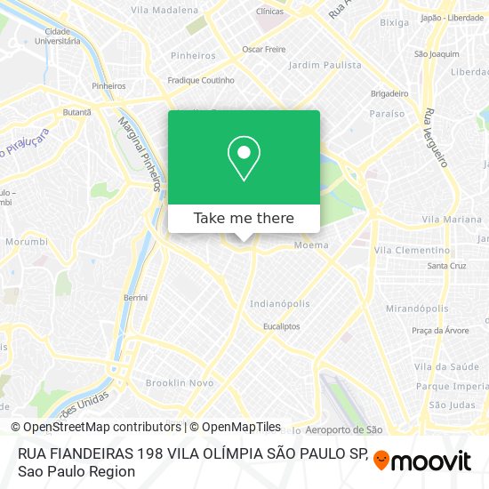 RUA FIANDEIRAS 198  VILA OLÍMPIA  SÃO PAULO SP map