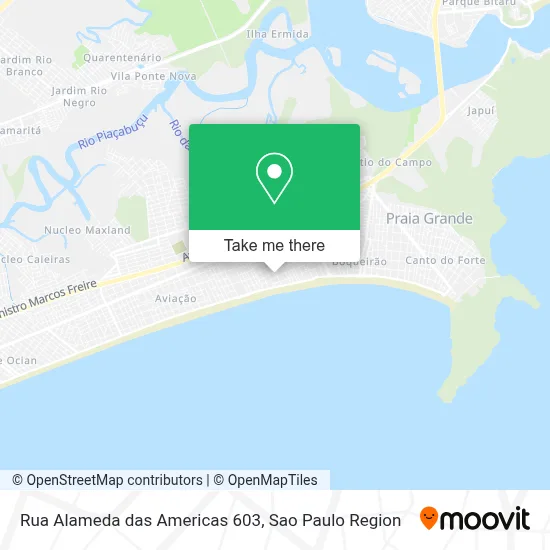 Rua Alameda das Americas 603 map