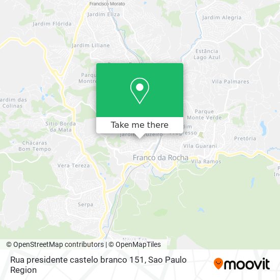 Rua presidente castelo branco 151 map