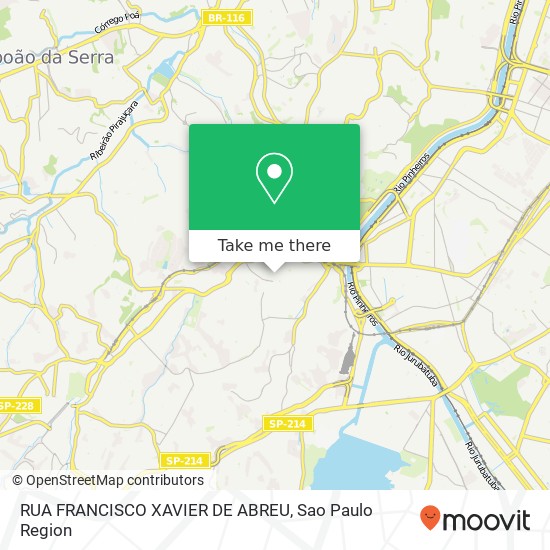 RUA FRANCISCO XAVIER DE ABREU map
