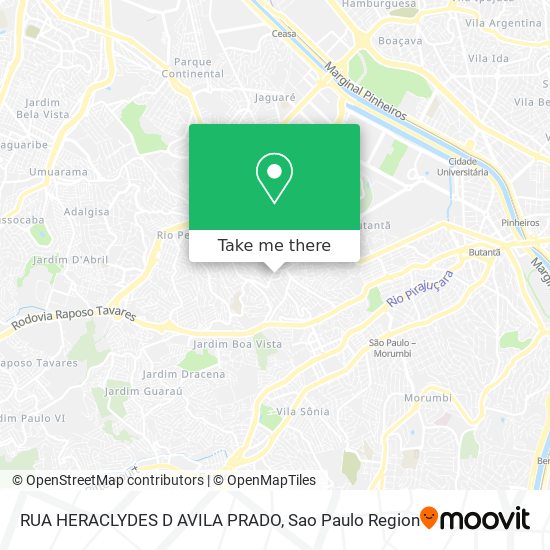 Mapa RUA HERACLYDES D AVILA PRADO