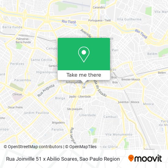 Mapa Rua Joinville  51 x Abilio Soares