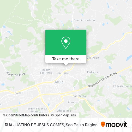 RUA JUSTINO DE JESUS GOMES map